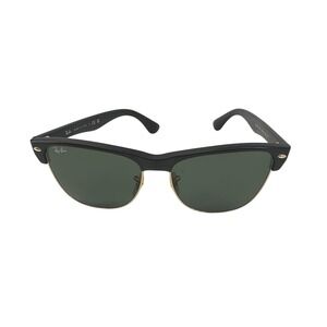 Ray‎ Ban RB4175 877 Clubmaster Sunglasses Black Gold Green Lens 57 16 145 3N